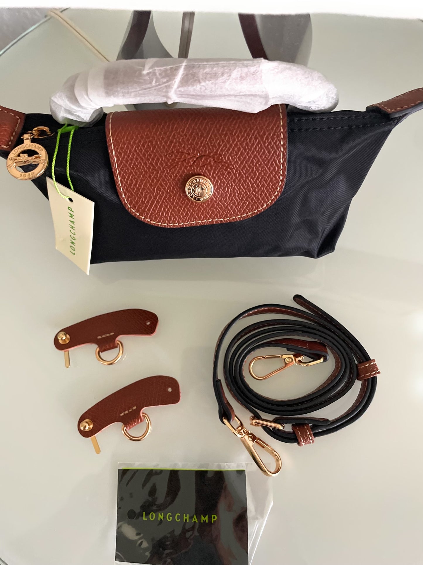 Longchamp Tote Crossbody Bag Black Xs Mini