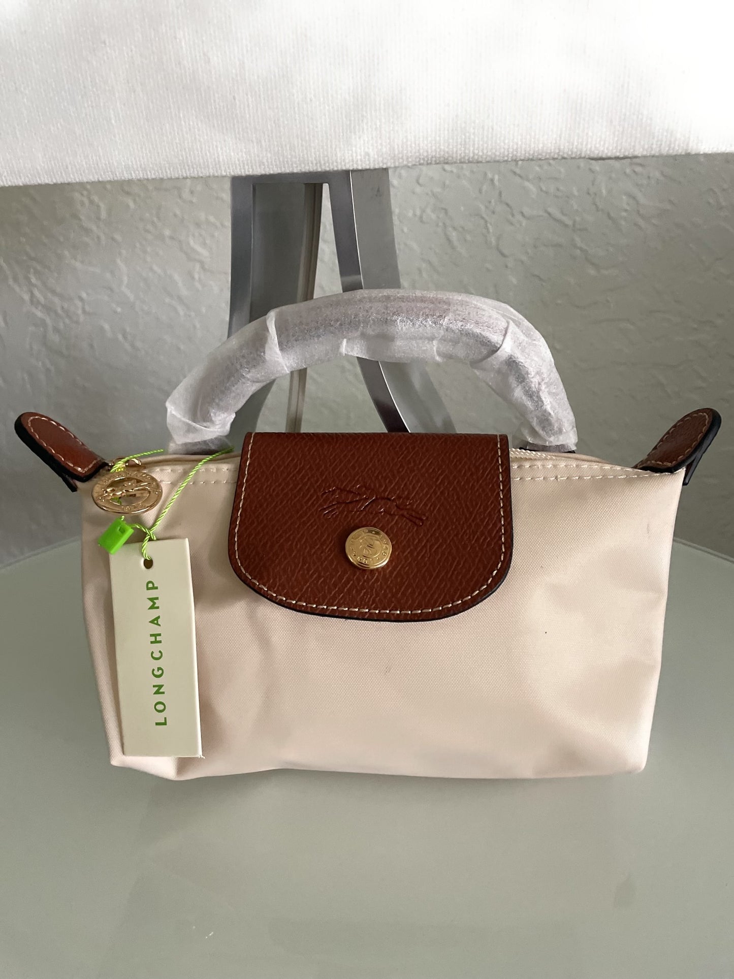 Longchamp Tote Crossbody Bag Paper White Xs Mini
