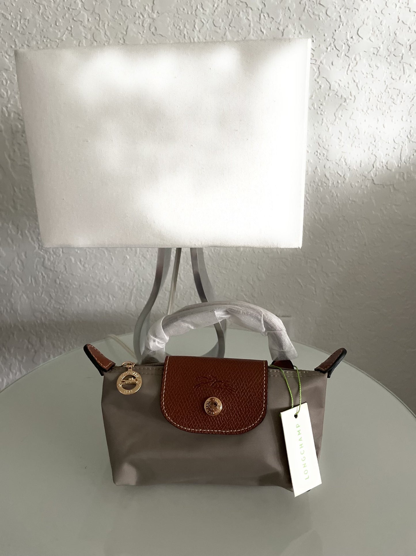 Longchamp Tote Crossbody Bag Dove Gray Xs Mini