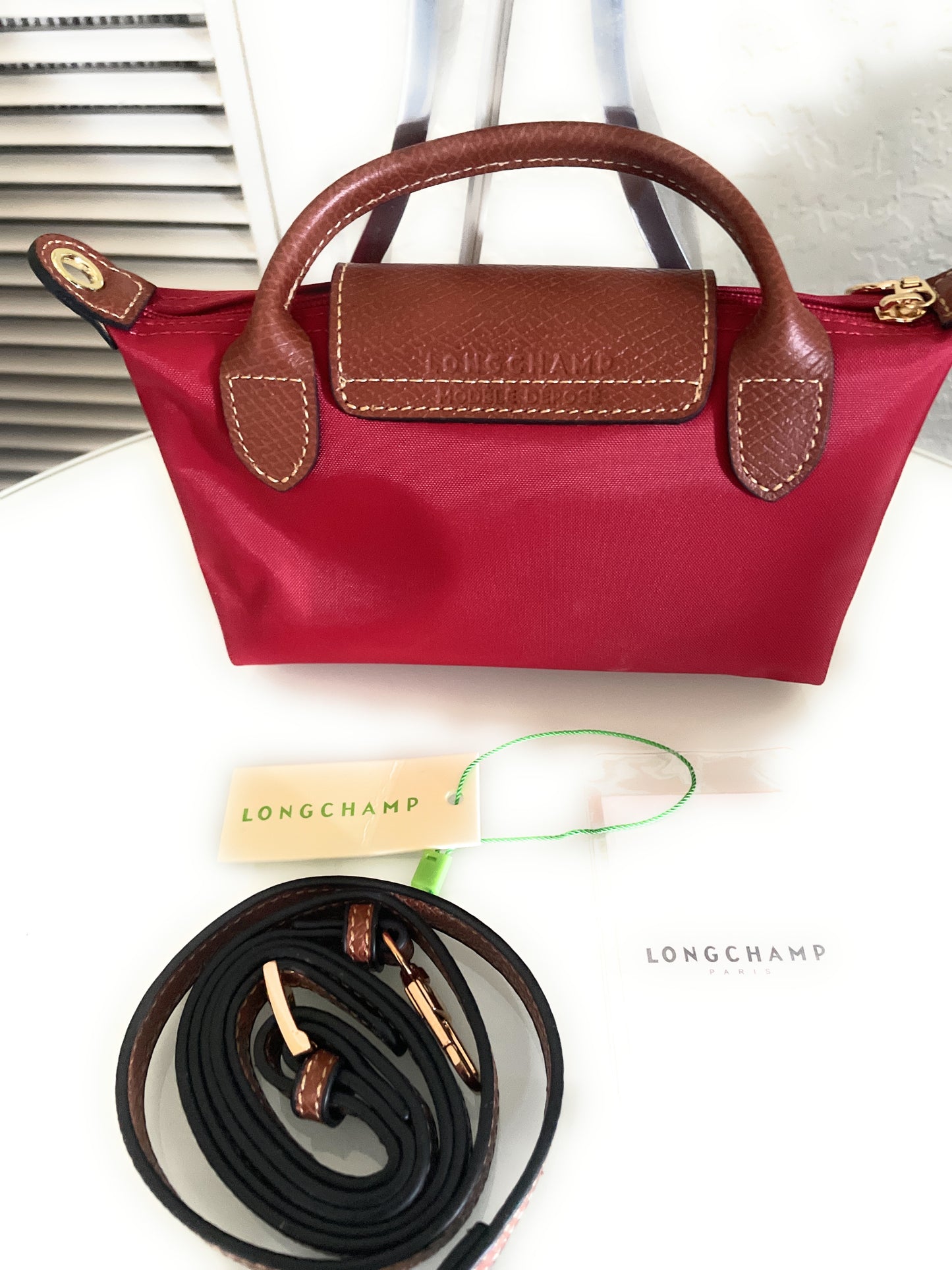 Longchamp Tote Crossbody Bag Red Xs Mini
