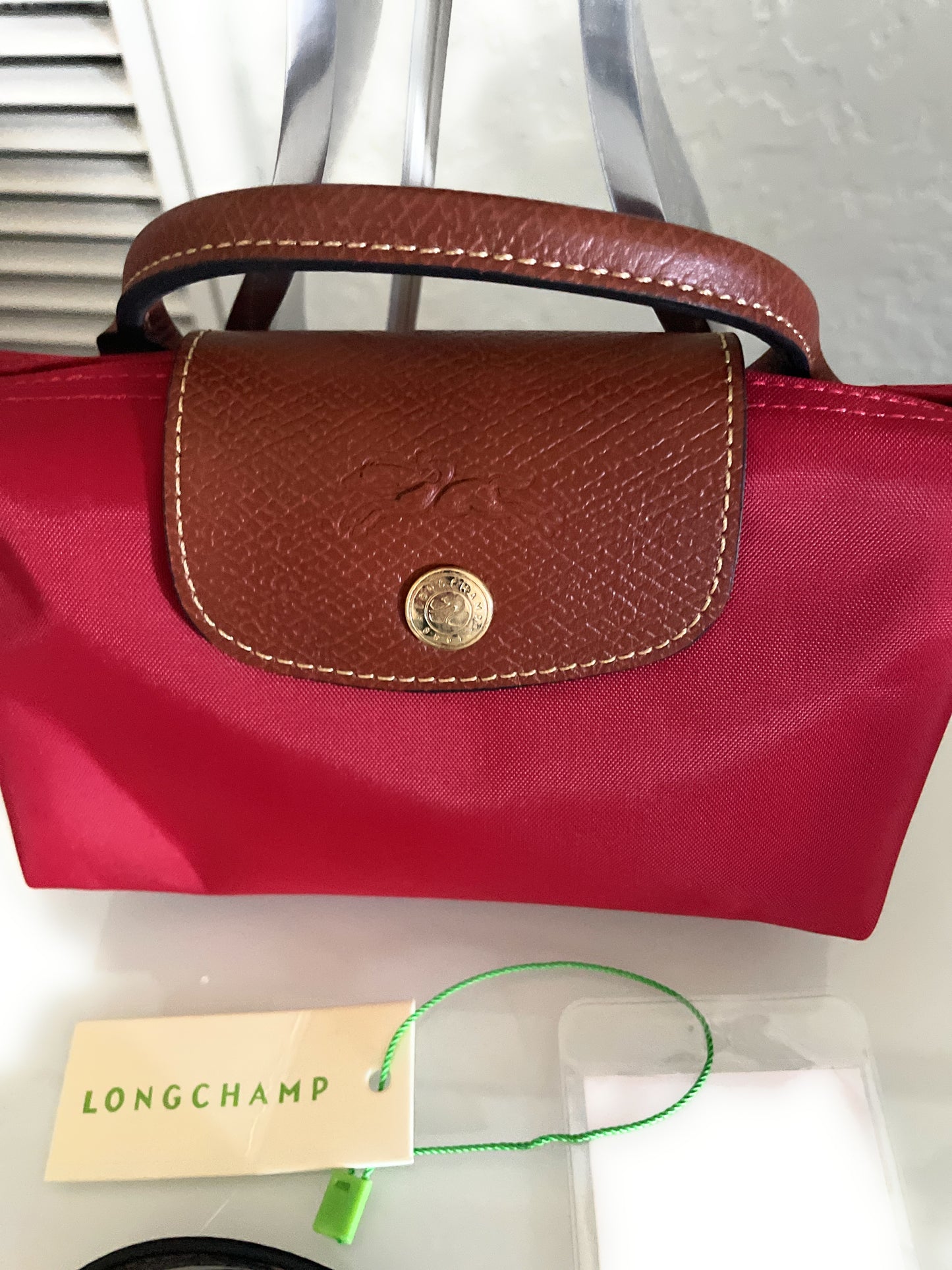 Longchamp Tote Crossbody Bag Red Xs Mini