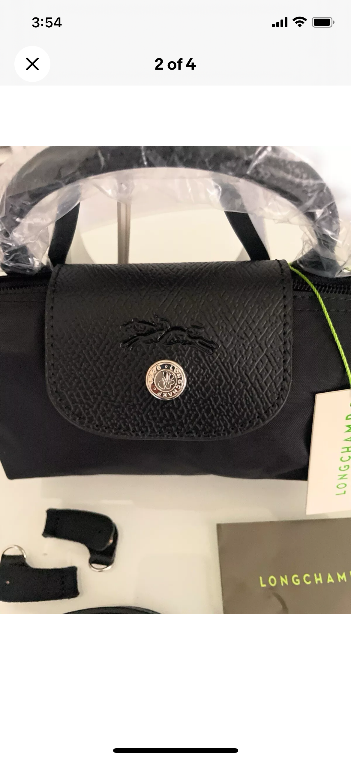 Longchamp Tote Crossbody Bag Black Xs Mini