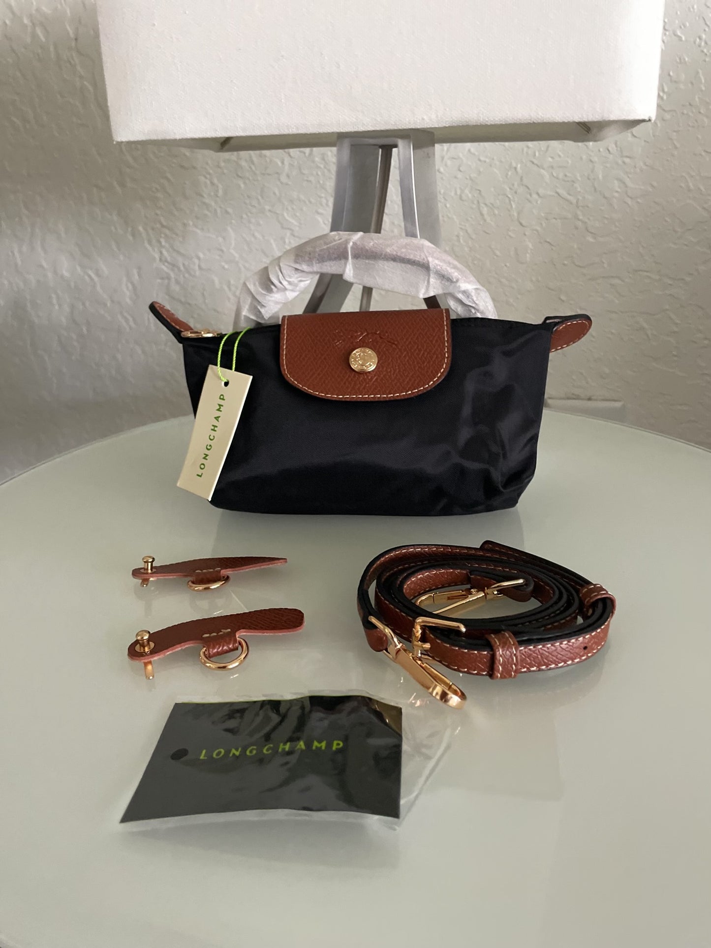 Longchamp Tote Crossbody Bag Black Xs Mini