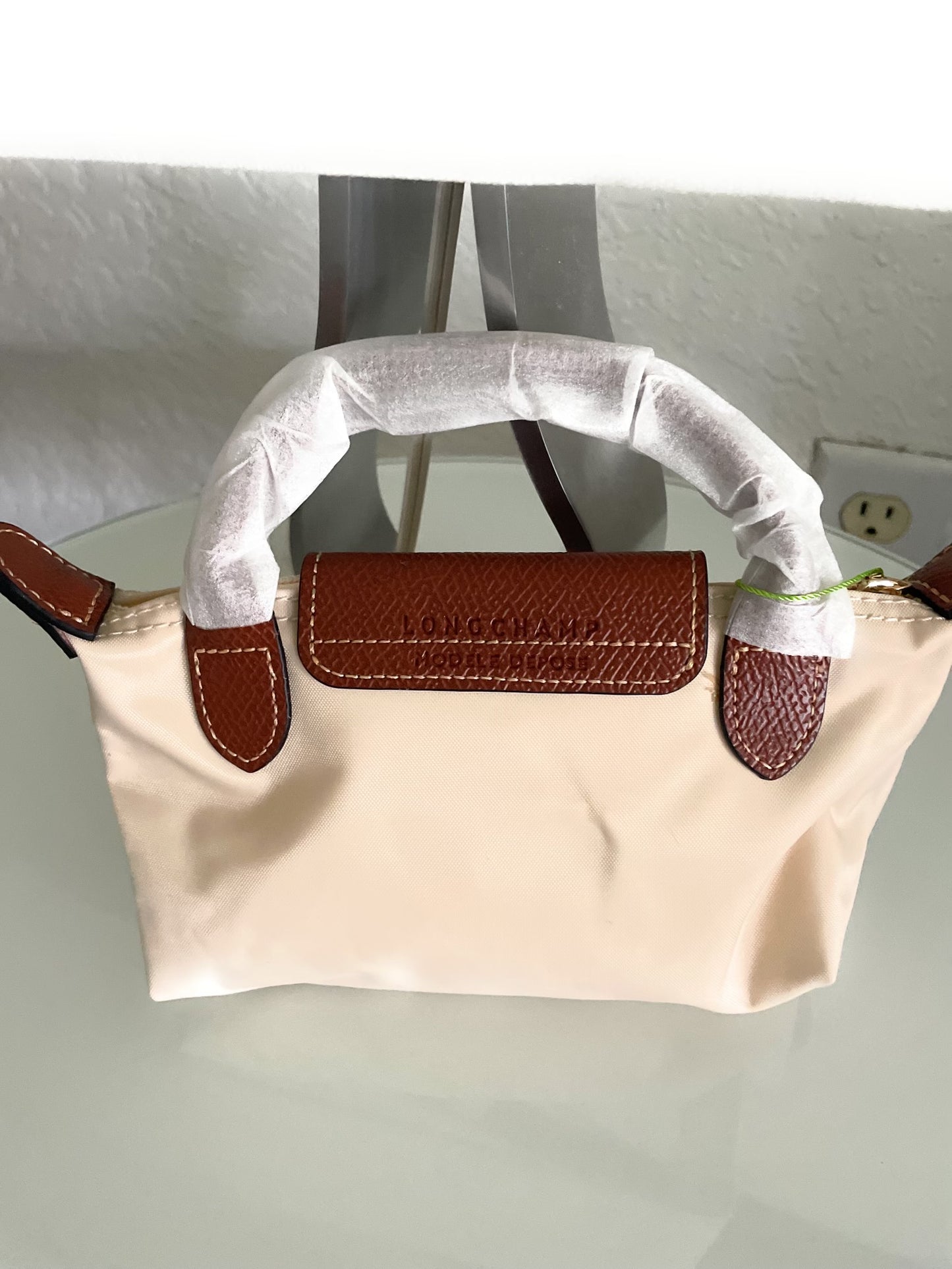 Longchamp Tote Crossbody Bag Paper White Xs Mini