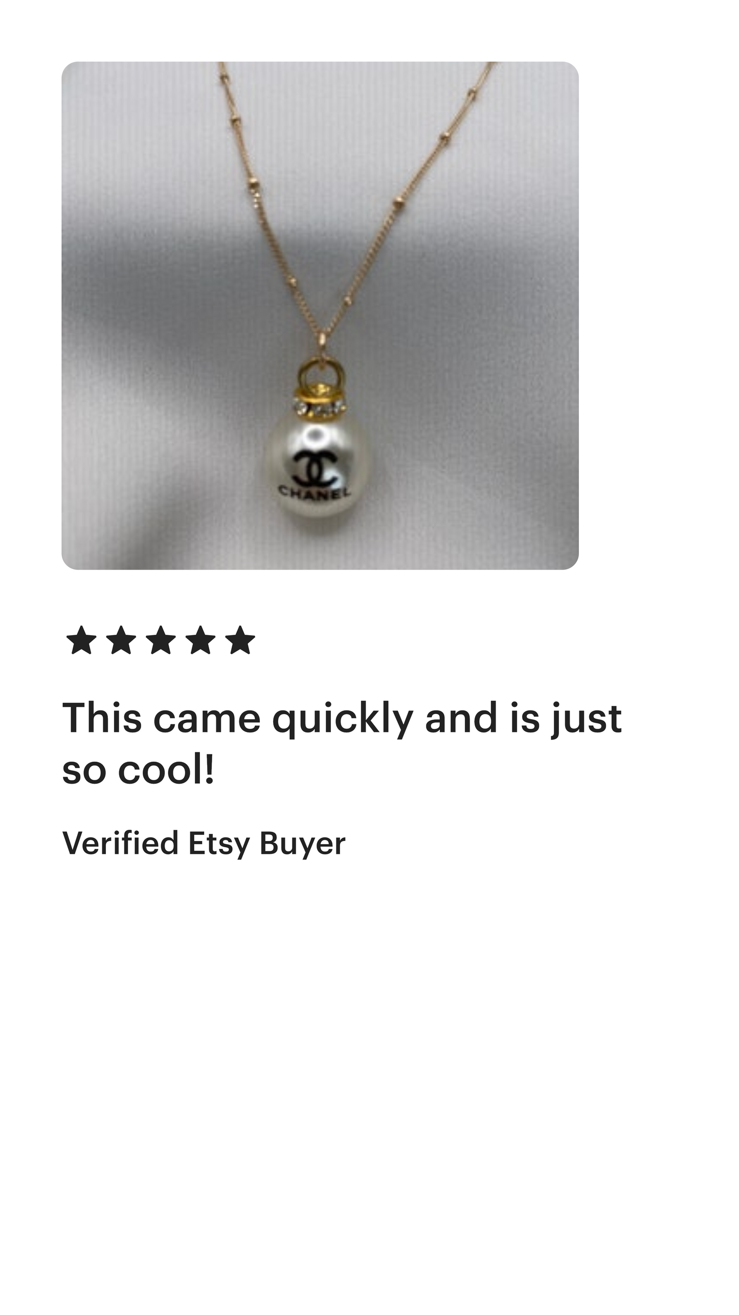 AUTHENTIC LARGE CHANEL PEARL w RHINESTONES ZIPPER PULL BUTTON NECKLACE