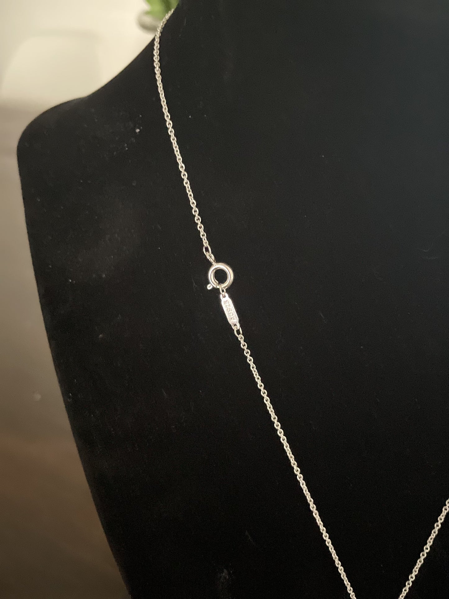 Tiffany & Co Sterling Silver 925 Eiffel Tower Pendant & Necklace Set 17in