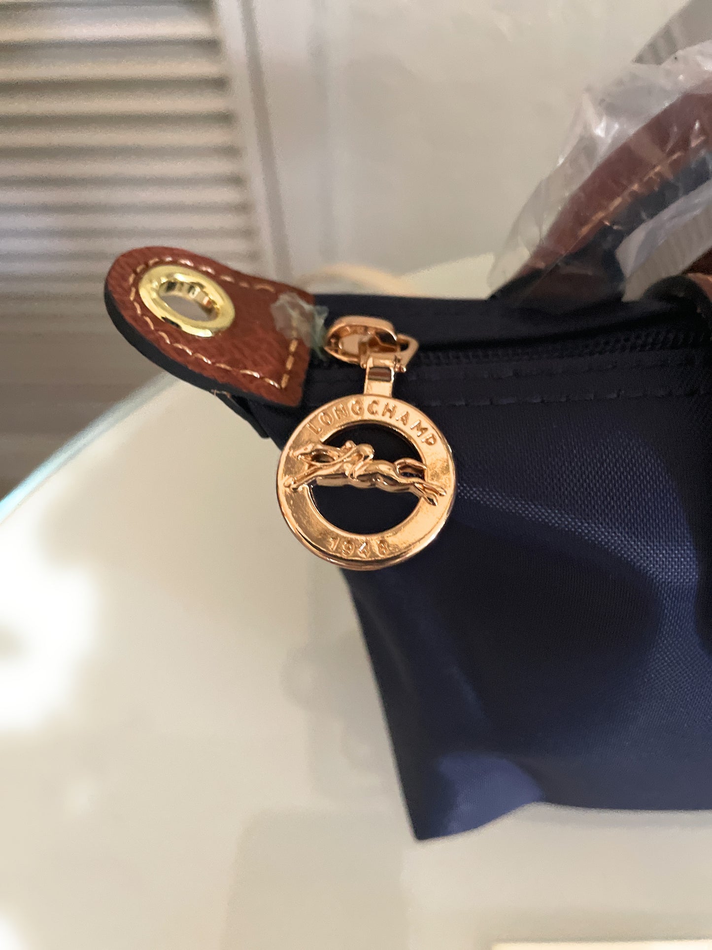 Longchamp Tote Crossbody Bag Navy Xs Mini