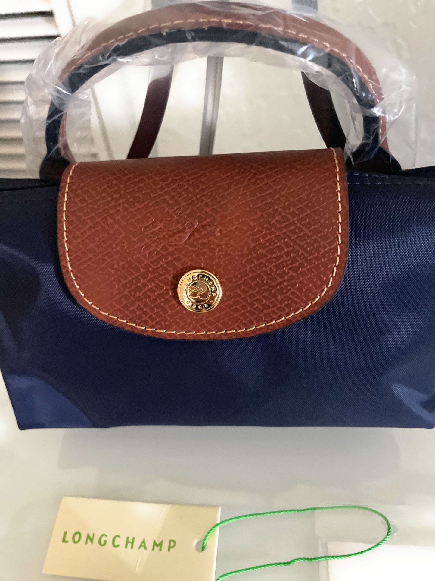 Longchamp Tote Crossbody Bag Navy Xs Mini