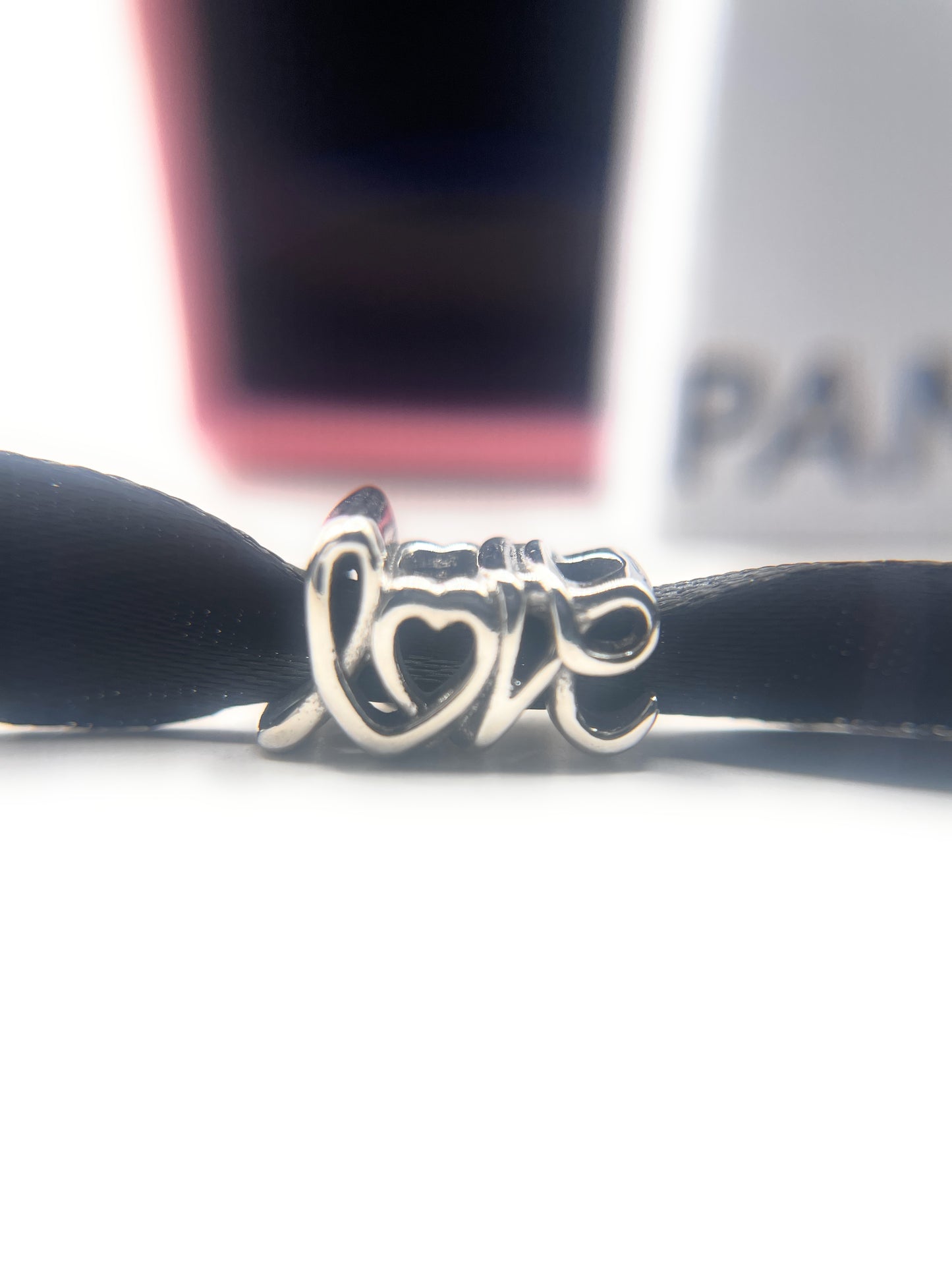PANDORA 925 ale Silver Handwritten Love Charm With Gift box