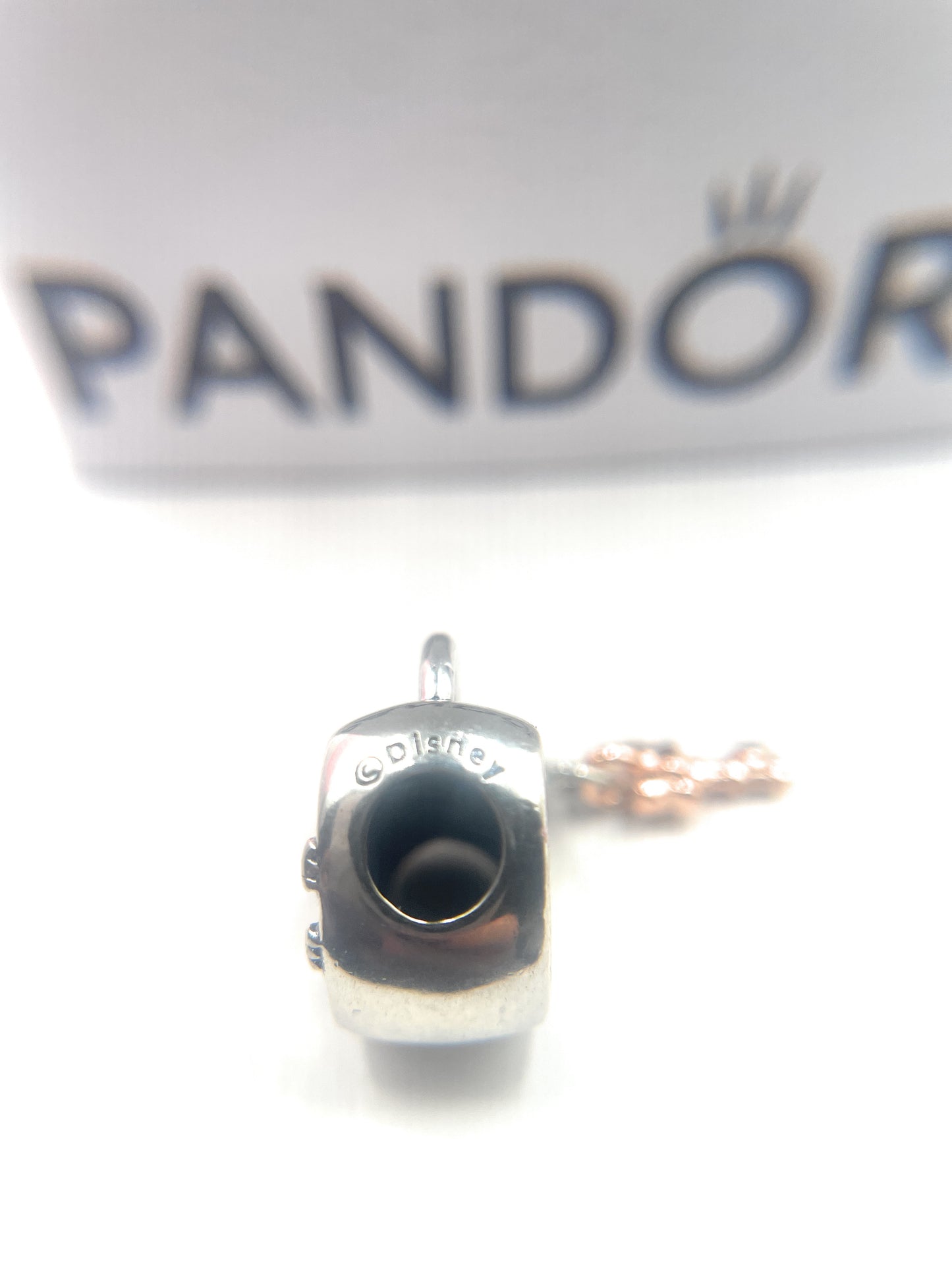 Sterling Silver Pandora, Disney Mickey Minnie Key to My Heart Padlock Charm Box