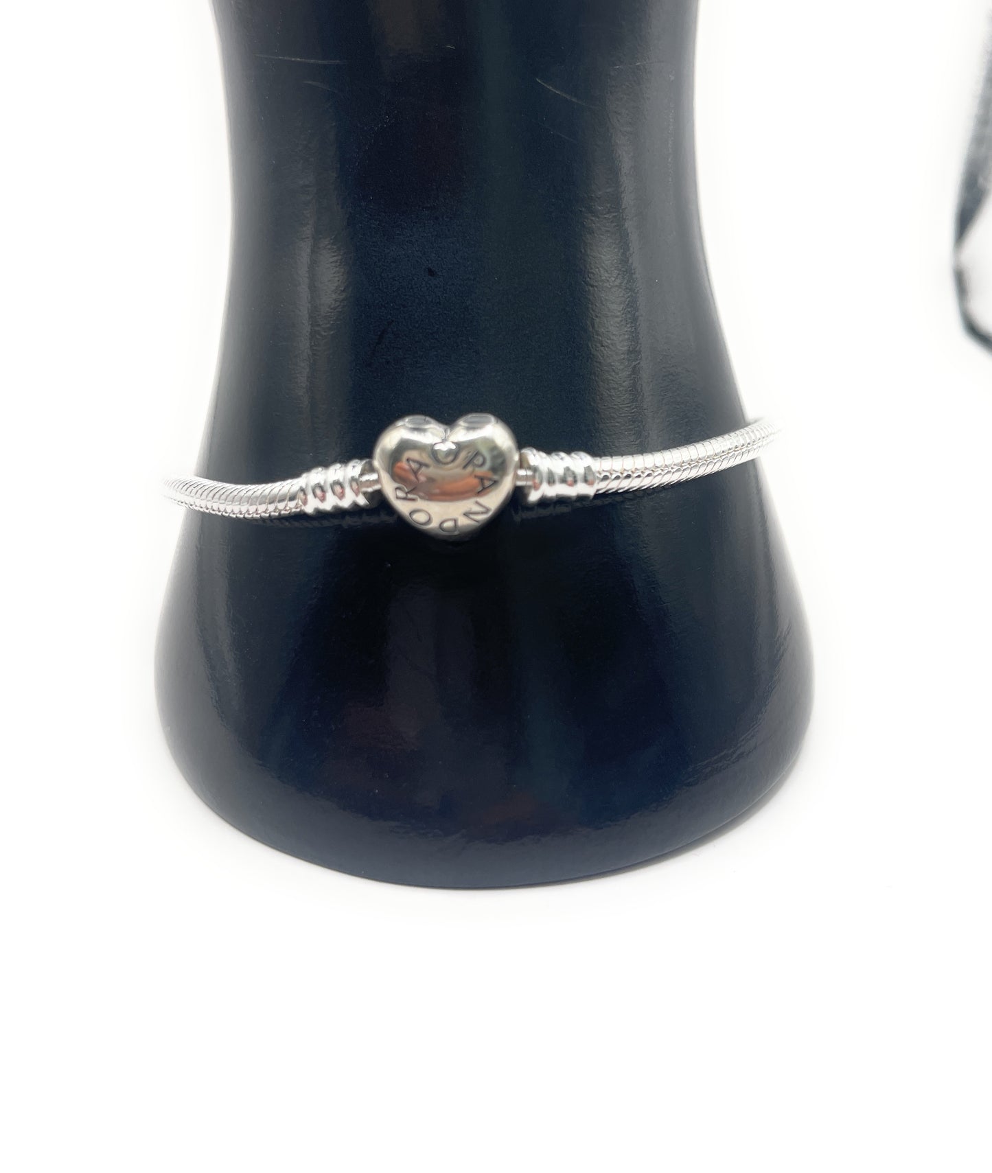 Pandora Moments Heart Clasp Snake Chain Bracelet 8 In 21 Cm