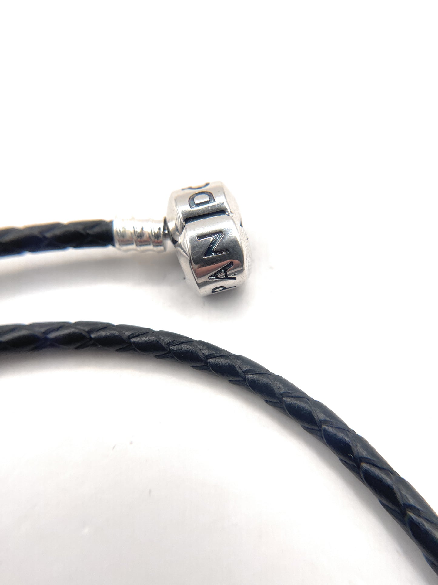 PANDORA BLACK LEATHER DOUBLE BRACELET PANDORA LOCK W Box