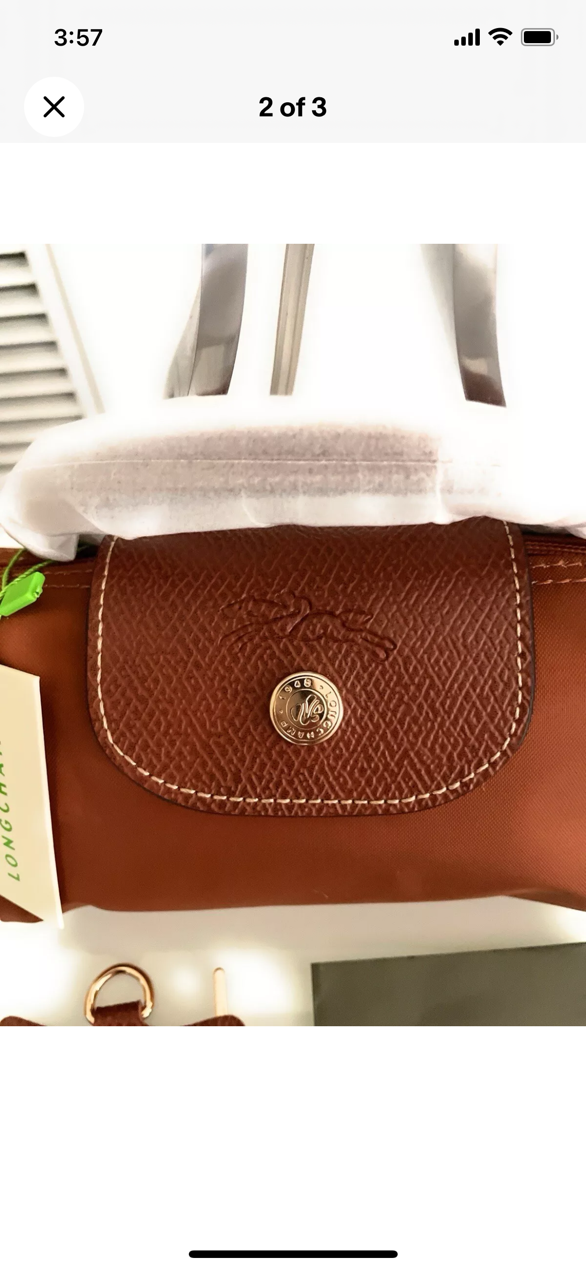 Longchamp Tote Crossbody Bag Cognac Xs Mini