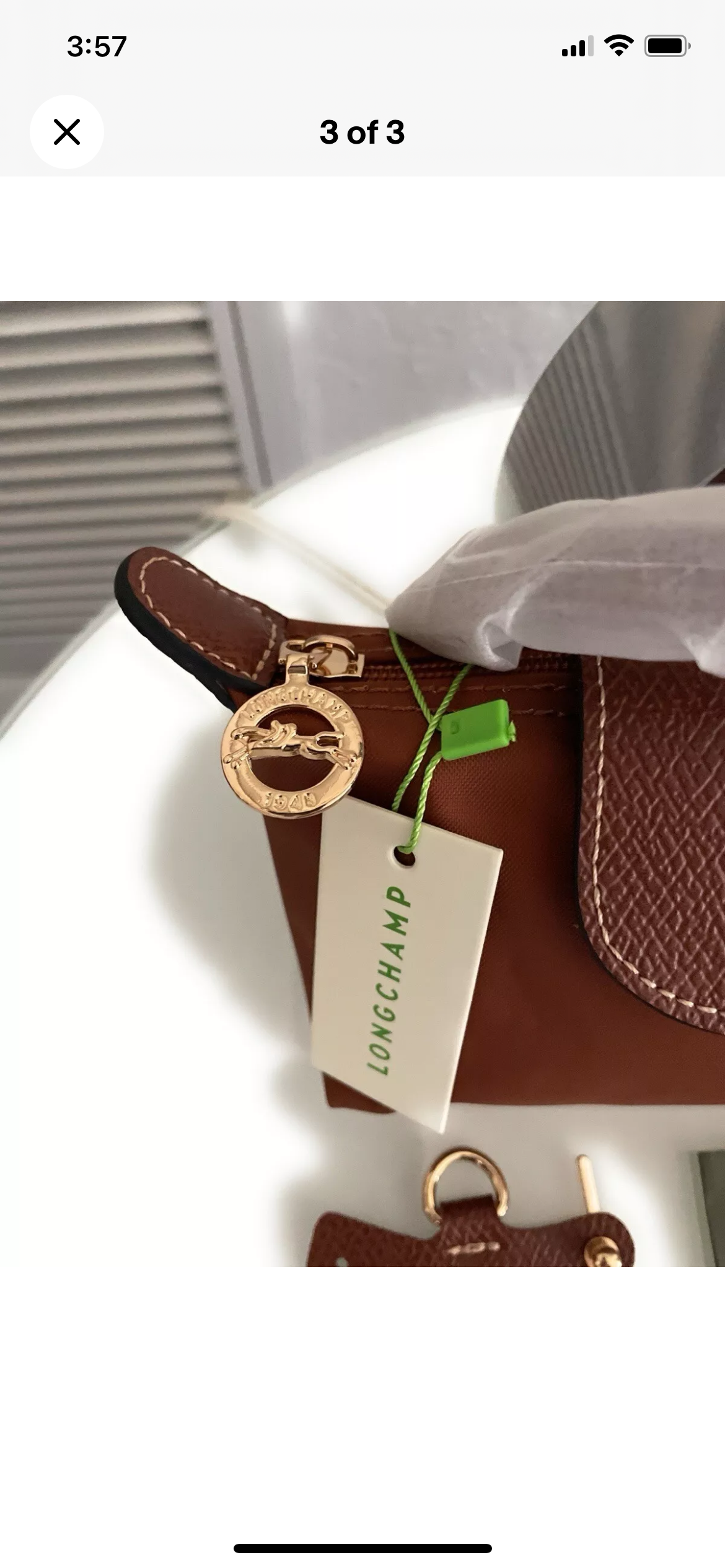 Longchamp Tote Crossbody Bag Cognac Xs Mini