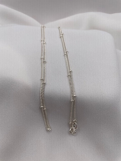 925 STERLING SILVER SATELLITE CHAIN NECKLACE